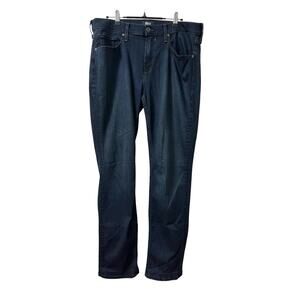 Paige Federal Straight Slim Whiskered Jeans Mens 34x31 Dark Wash Casual‎ Stretch
